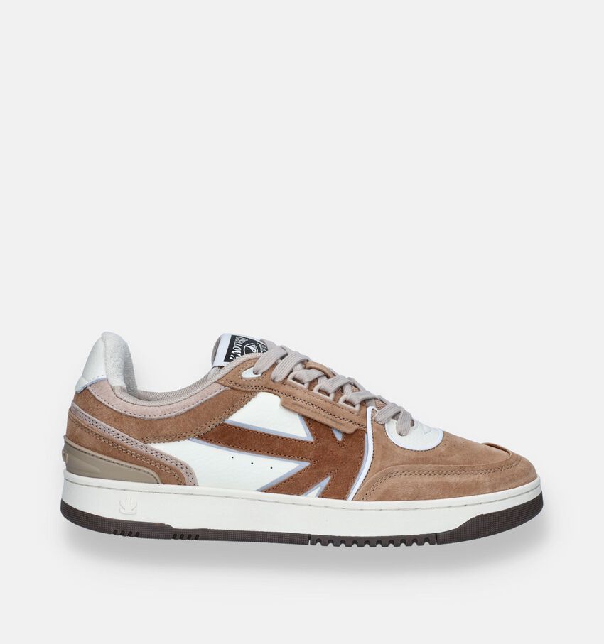 Kaotiko Boston Piping Suede Bruine Veterschoenen