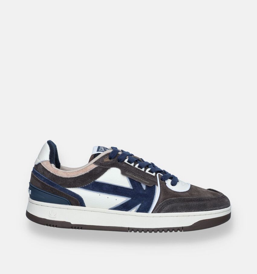 Kaotiko Boston Piping Suede Blauwe Veterschoenen