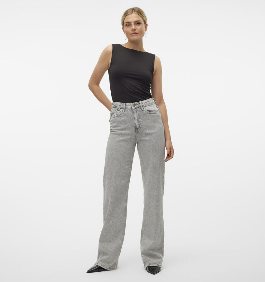 Vero Moda Tessa Grijze Wide leg jeans L32