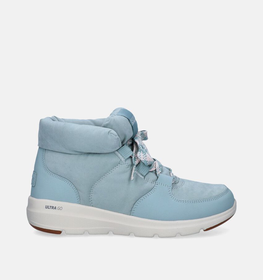 Skechers Glacial Ultra Trend Up Blauwe Sneakers