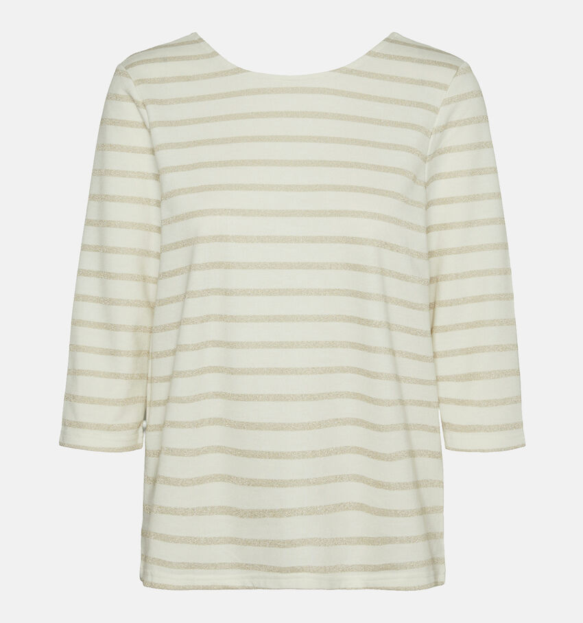 Vero Moda Olo Beige Gestreept T-shirt