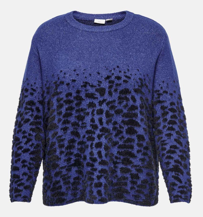 ONLY Carmakoma Ranni Blauwe Tricot trui