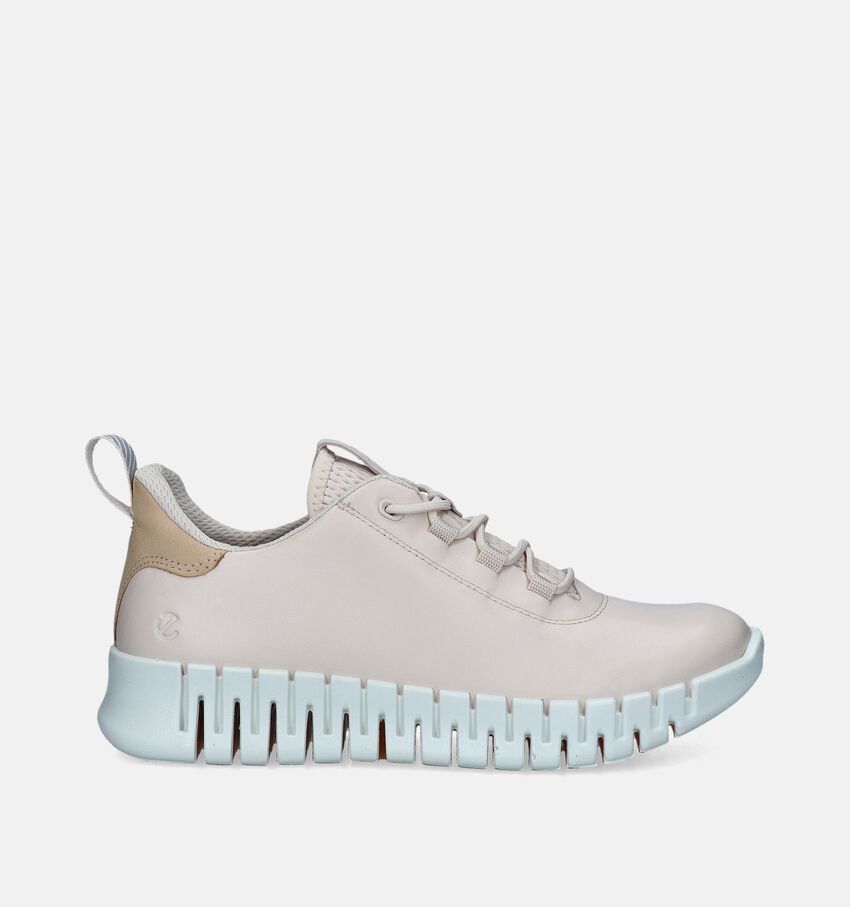 ECCO Gruuv Flexible Sole Beige Veterschoenen