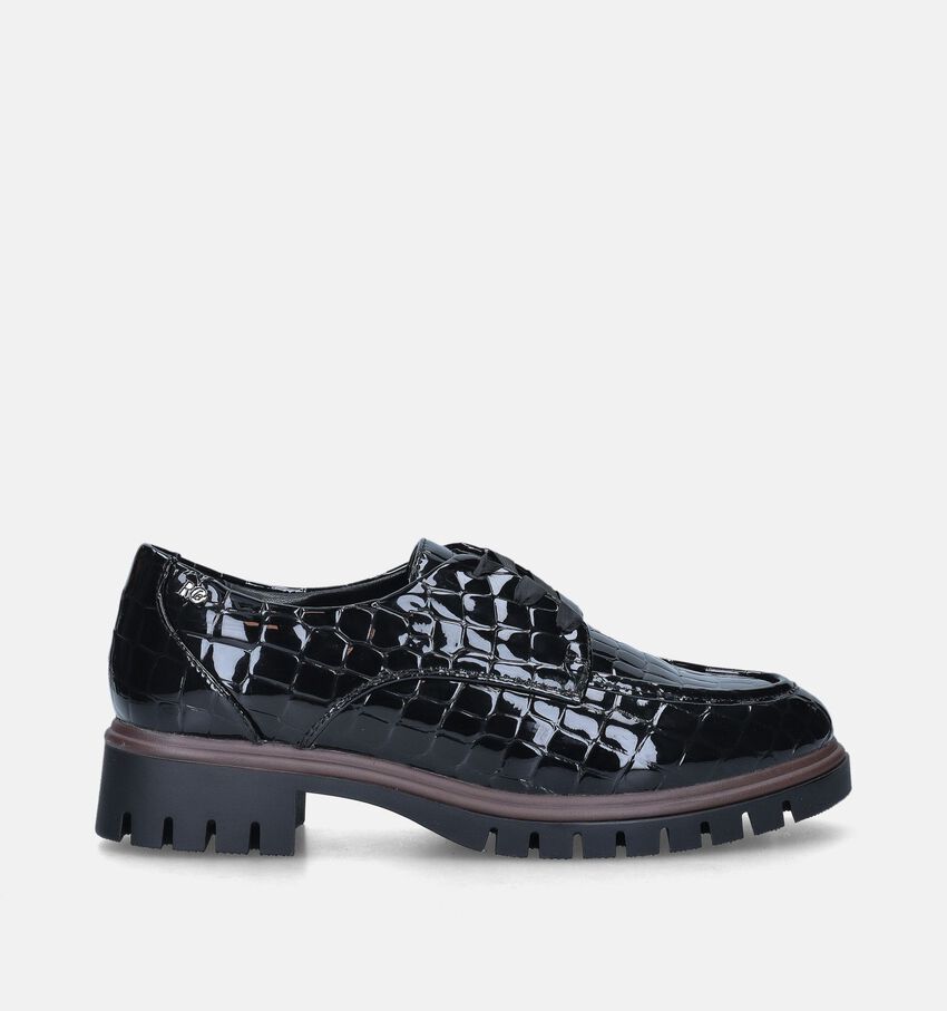 Regarde Le Ciel Brianna-01 Zwarte Veterschoenen