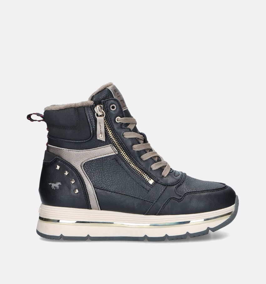 Mustang Zwarte Hoge sneakers