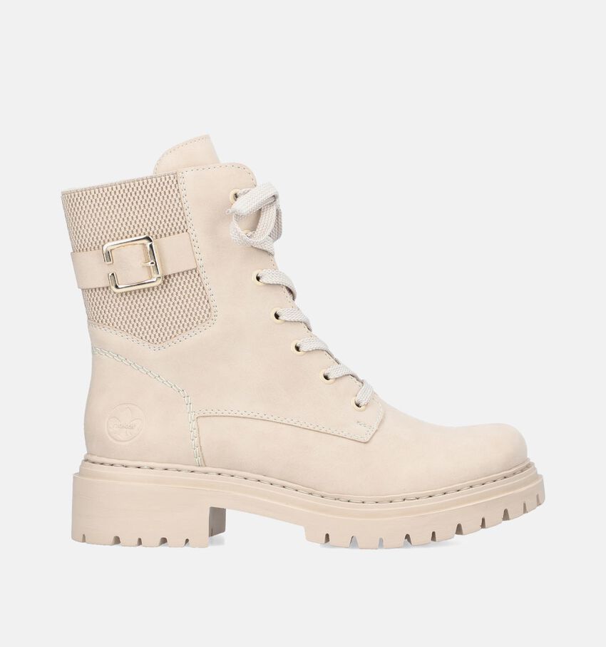Rieker Boots à lacets en Écru