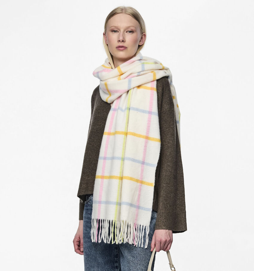 Pieces Natalia Long Witte Sjaal