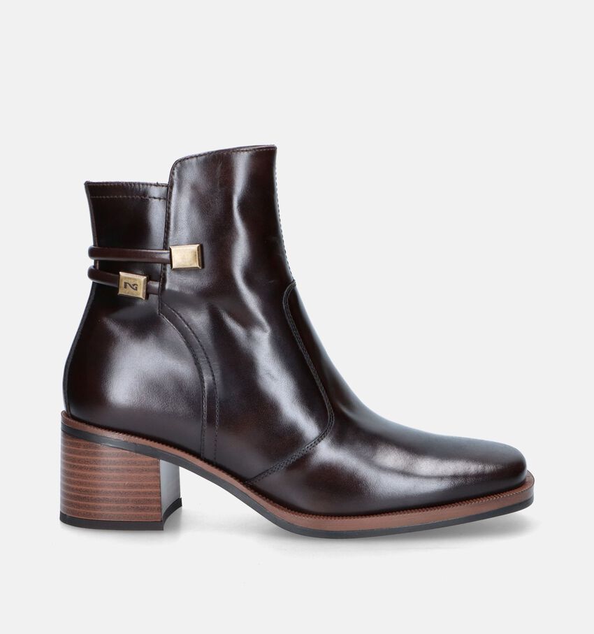 NeroGiardini Bottines avec talon carré en Marron