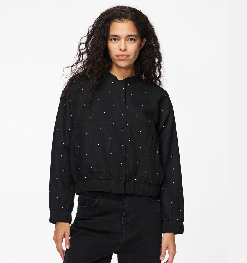 Pieces Rinnie Zwarte Bomber jas