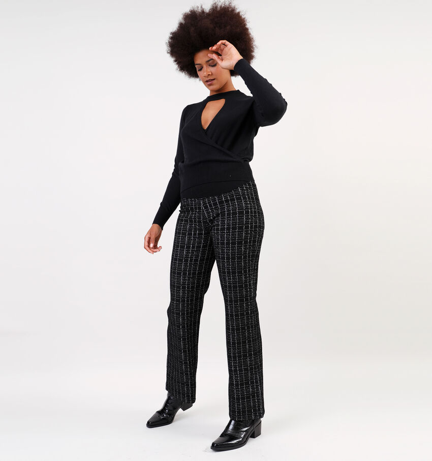 comma Zwarte Geklede broek