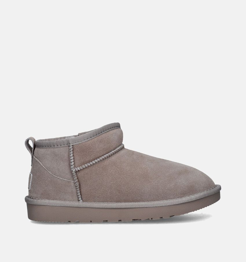 Laurent David Bottines Fourrées en Beige