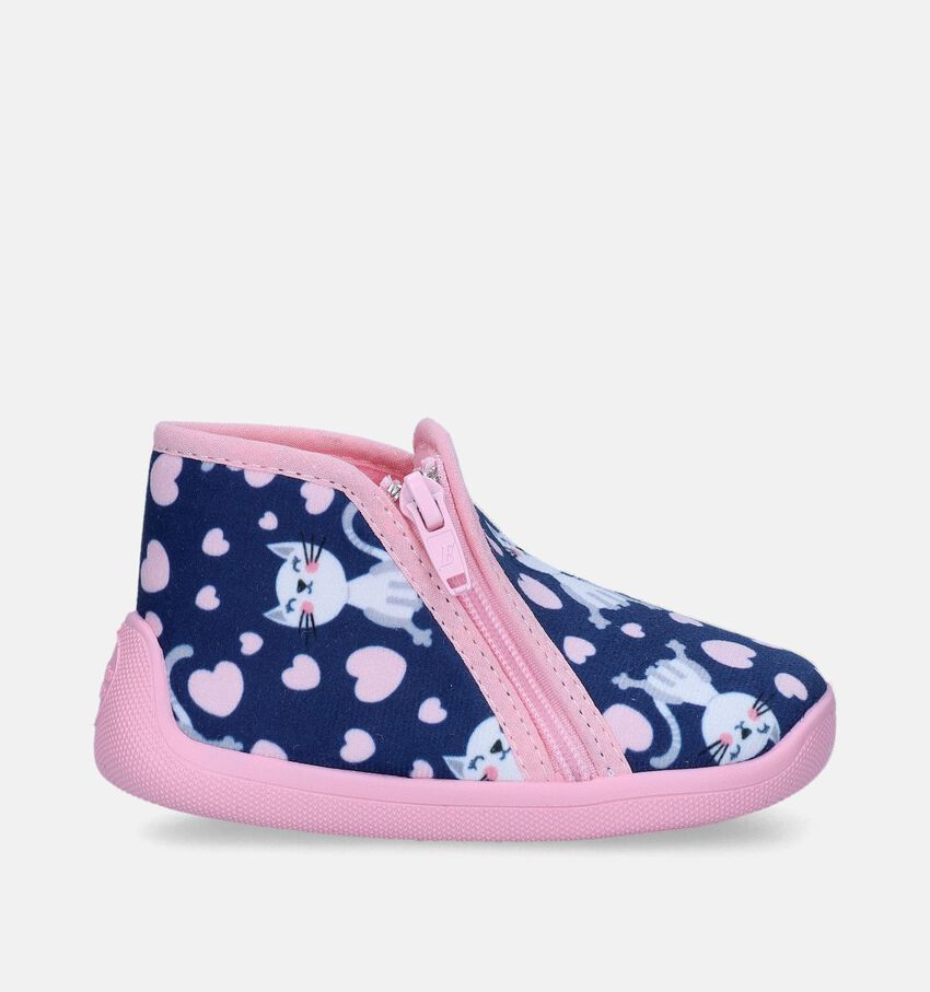 Milo & Mila Blauwe Hoge pantoffels