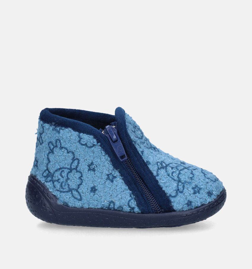 Milo & Mila Blauwe Hoge pantoffels