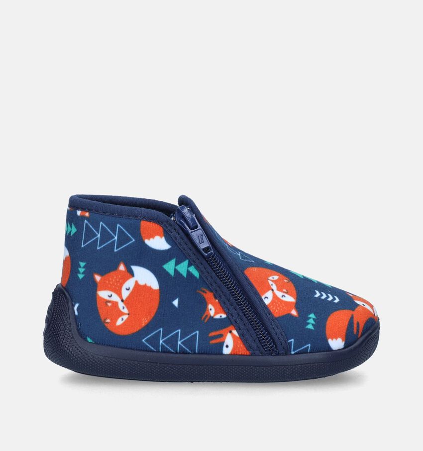 Milo & Mila Blauwe Hoge pantoffels