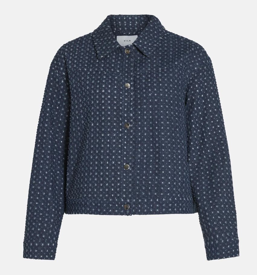 Vila Silver Blauwe Korte jas