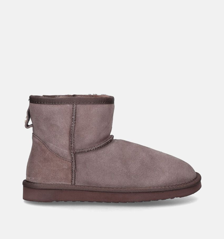 Laurent David Bottines Fourrées en Marron