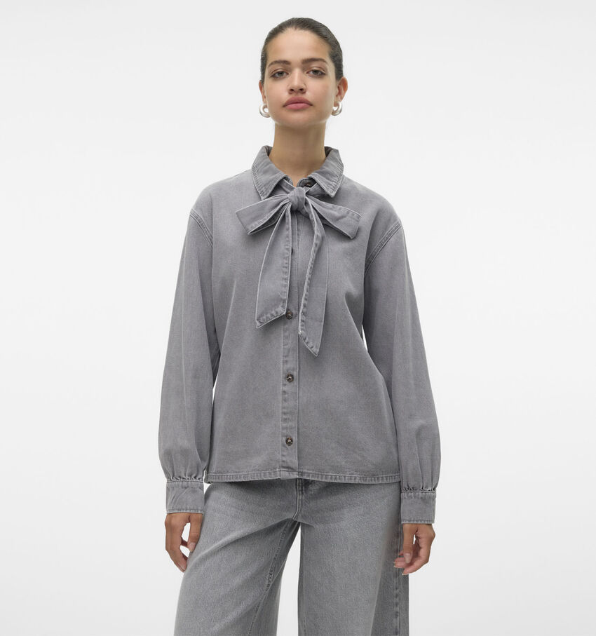 Vero Moda Paige Grijs Jeanshemd