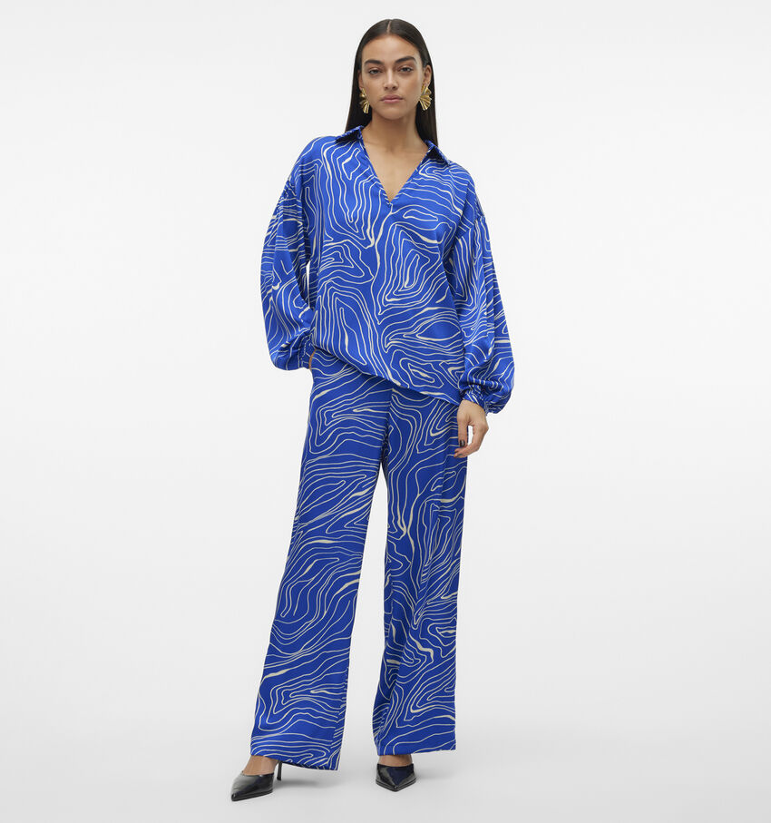 Vero Moda Robin Pantalon large en Bleu
