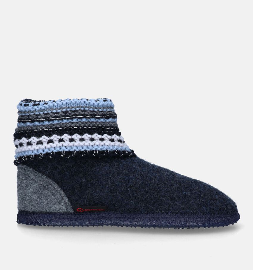 Giesswein Kiel Blauwe Hoge pantoffels