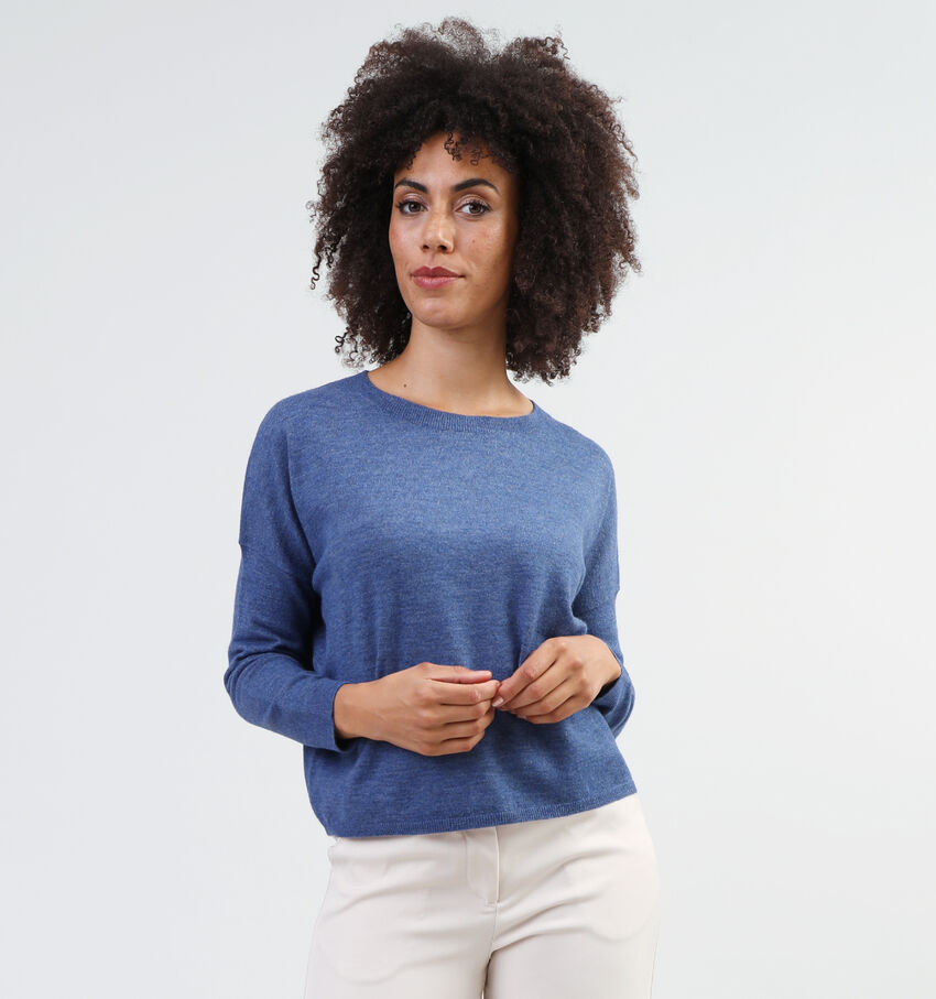 Rue Mazarine Livia Blauwe Basic trui