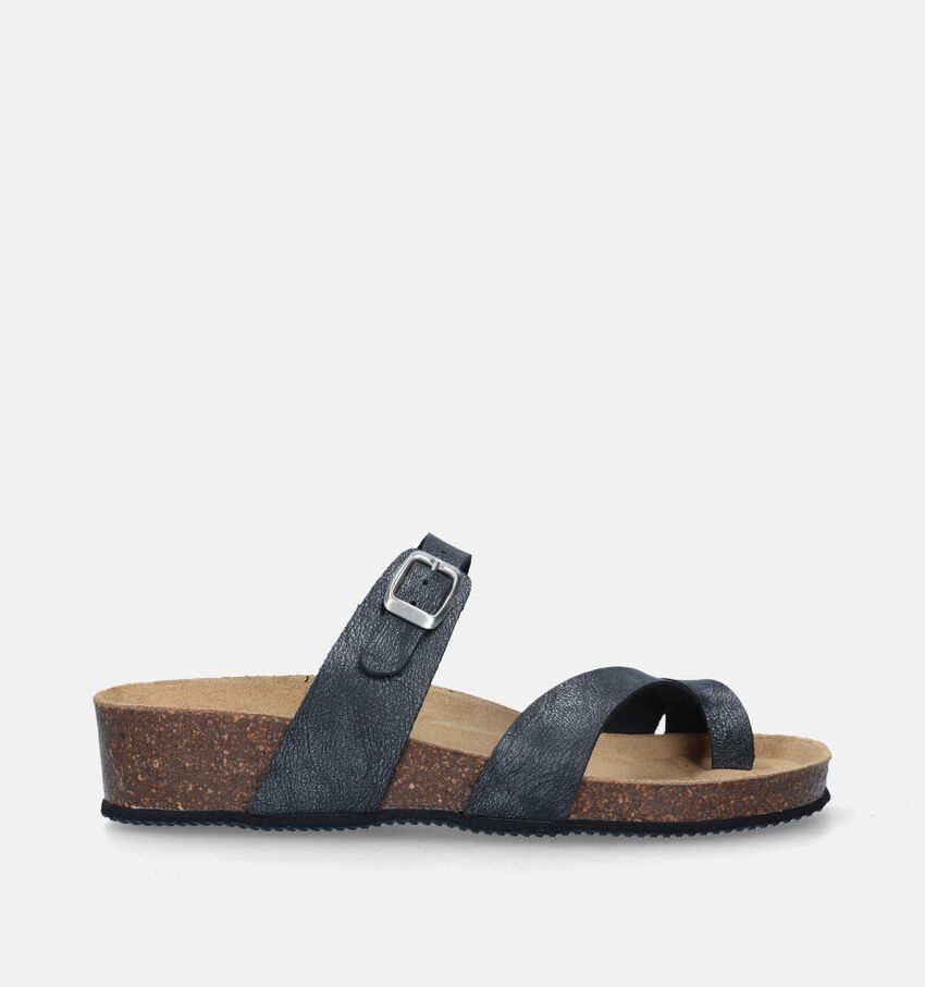 Biotime Nu-pieds compensées en Noir