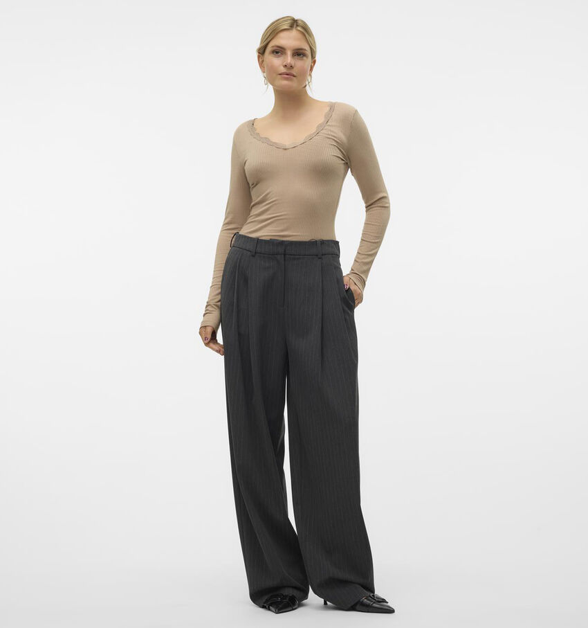 Vero Moda Silje Grijze Wijde broek L30