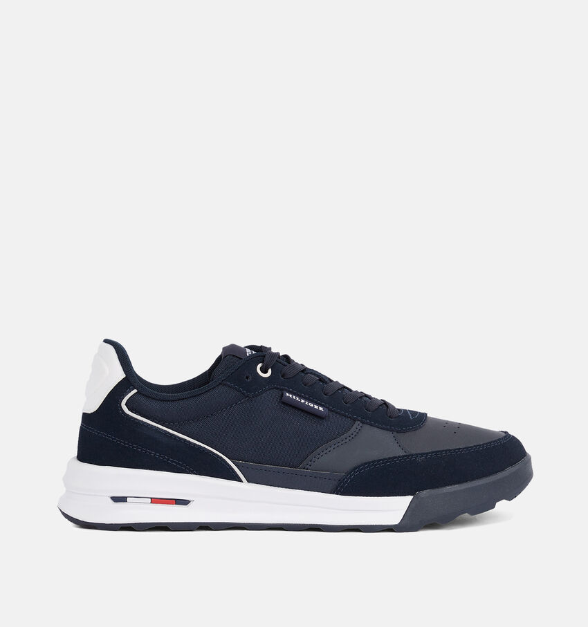 Tommy Hilfiger Retro Runner Mix Blauwe Veterschoenen