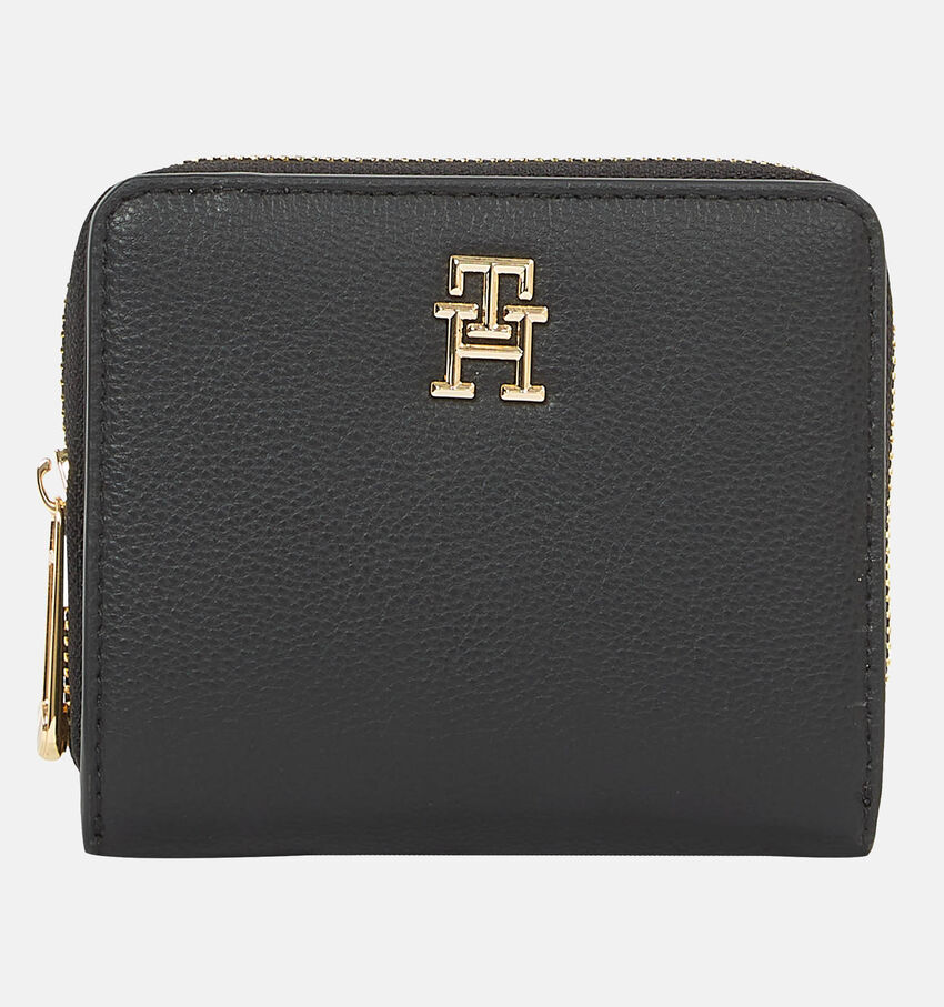 Tommy Hilfiger Soft Logotape Porte-monnaie zippé en Noir
