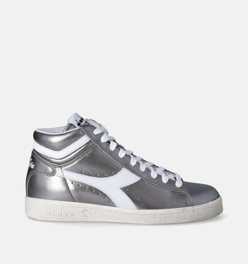 Diadora Game L High Metallic Baskets en Argent