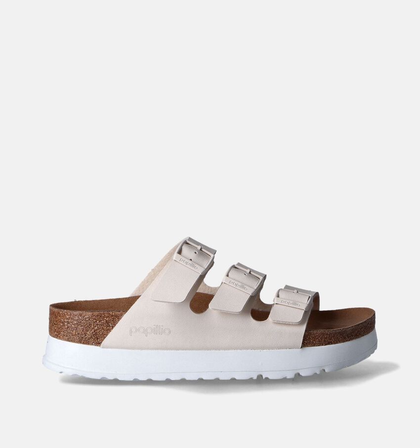 Birkenstock Florida III Pap Flex Platform Ecru Slippers