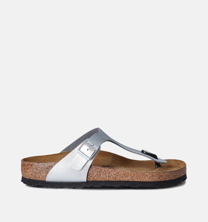 Birkenstock Gizeh Nu-pieds en Argent