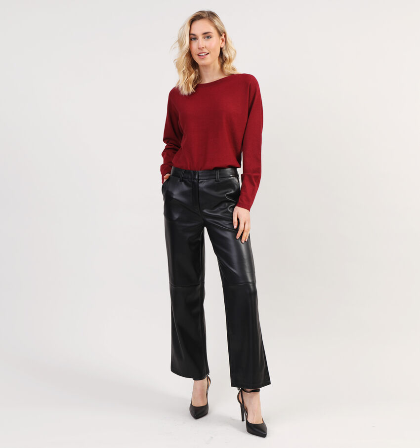 Expresso Pantalon en cuir en Noir