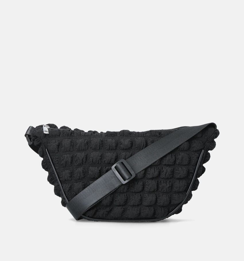 Pieces Finna Waffle Zwarte Crossbody tas