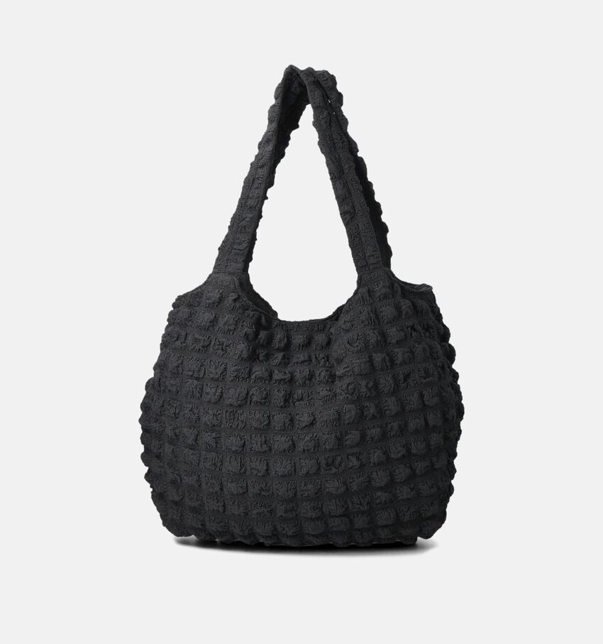 Pieces Finna Waffle Shopper Zwart