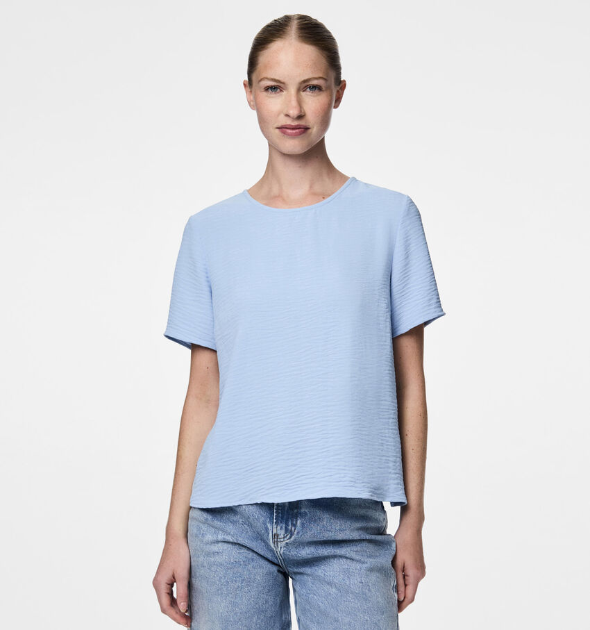 Pieces Anna Blauwe T-shirt