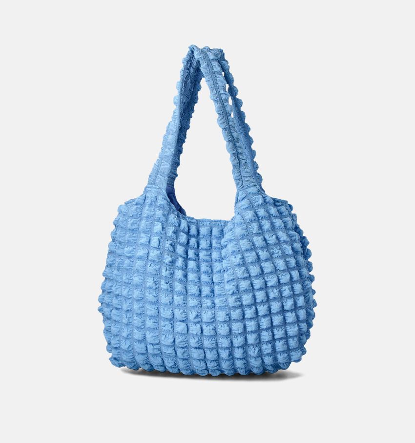 Pieces Finna Waffle Shopper Blauw