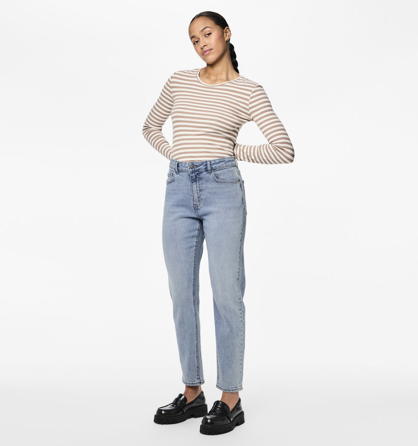 Pieces Bella Blauwe Straight leg jeans L30