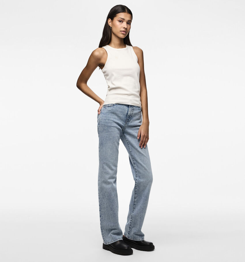 Pieces Kelly Blauwe Straight leg jeans L30