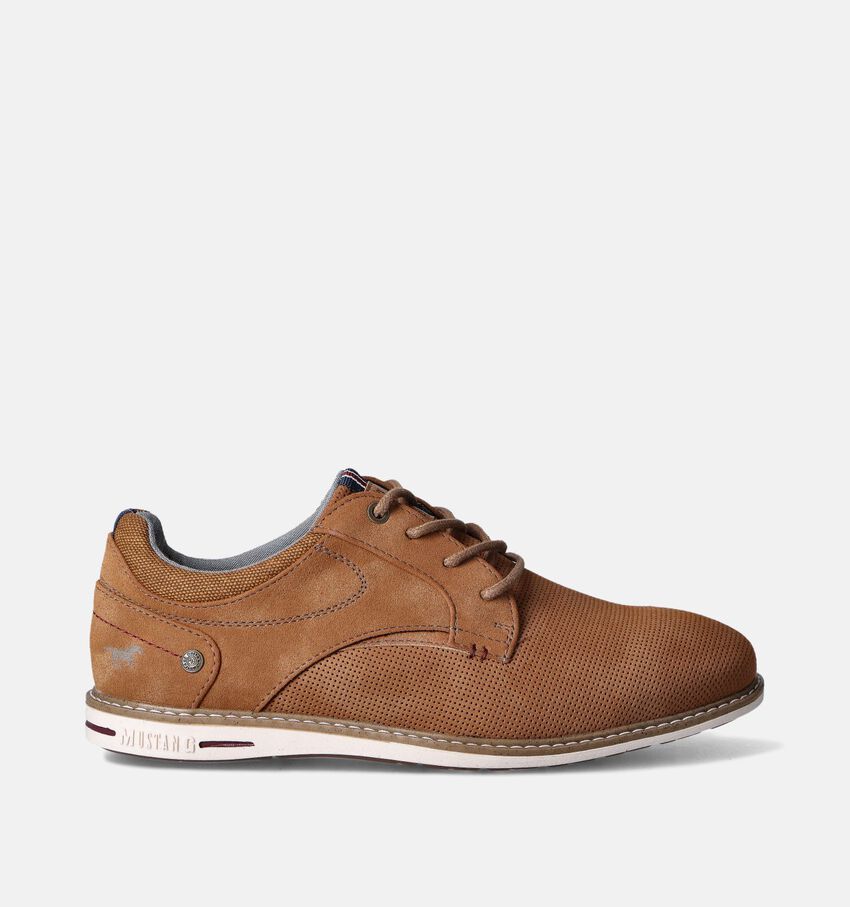 Mustang Cognac Veterschoenen