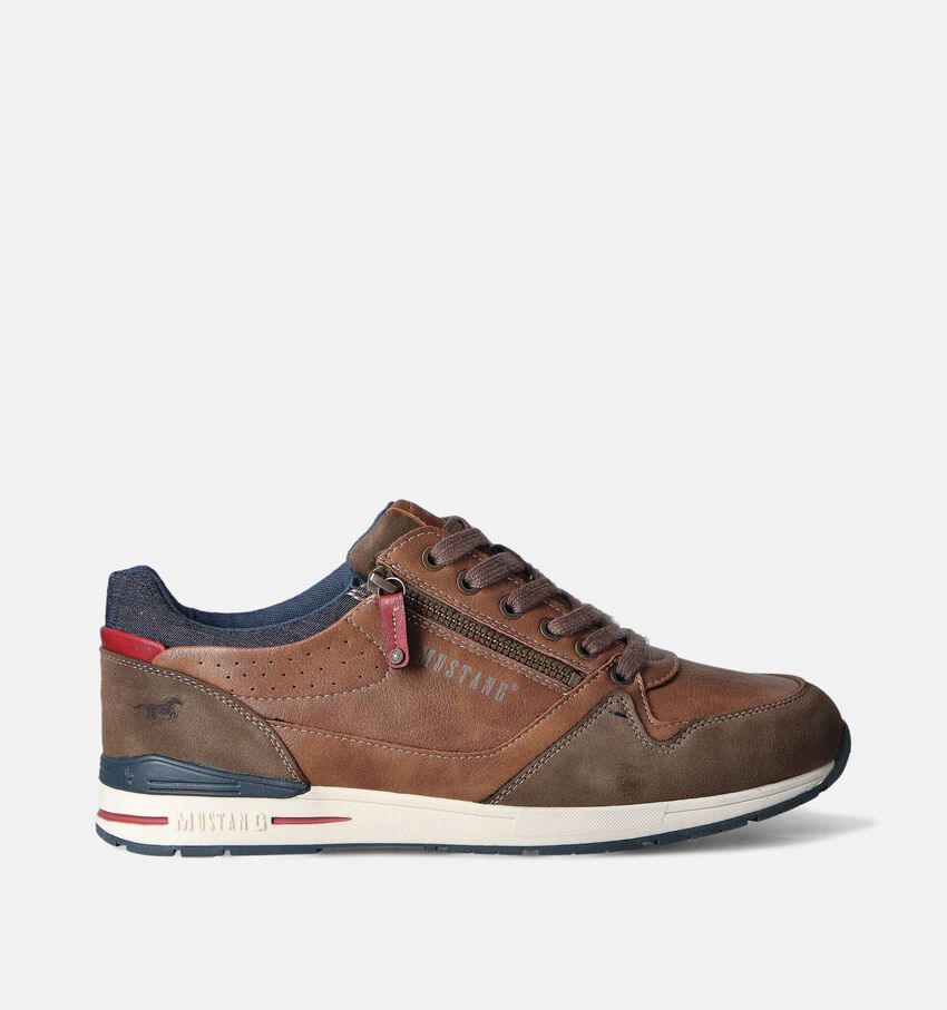 Mustang Chaussures à lacets en Cognac
