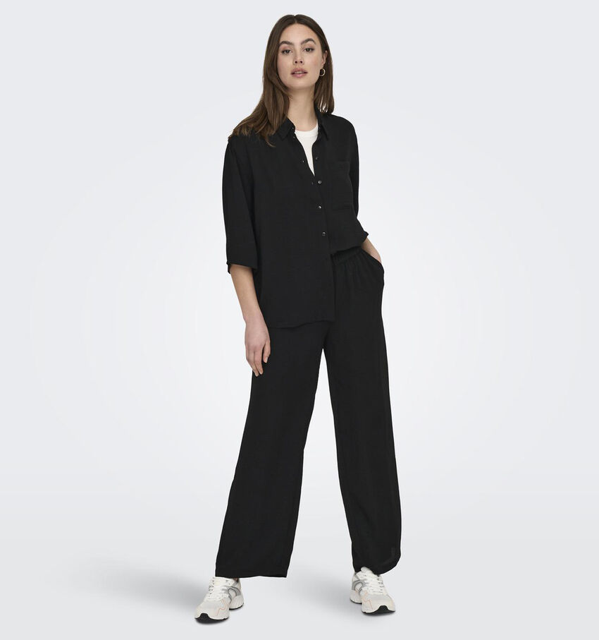 JDY Divya Life Zwarte Wijde broek L32
