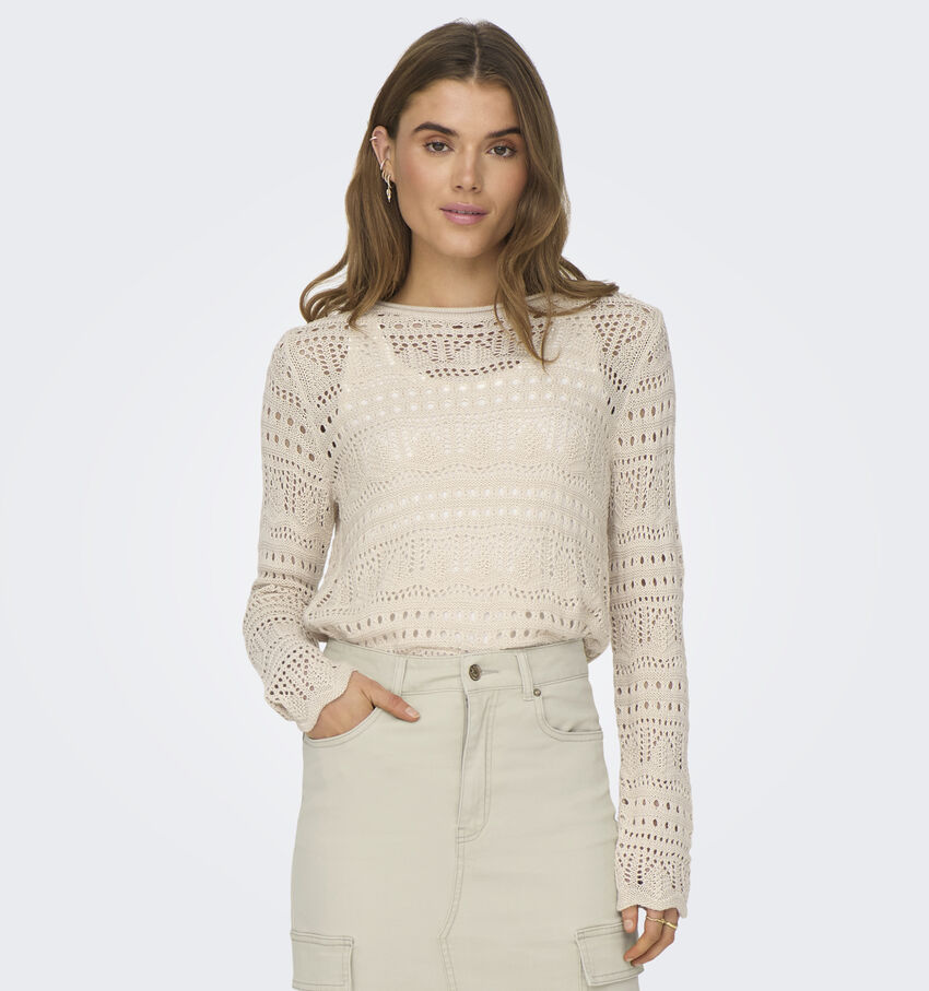 JDY Sun Beige Gebreide trui