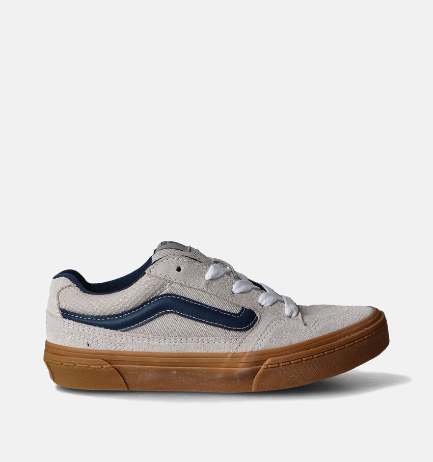 Vans Caldrone Gum Baskets pour skate en Écru