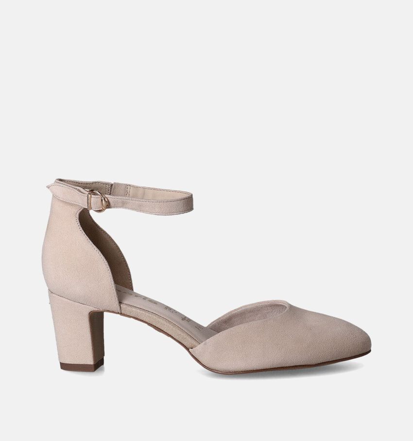 Tamaris Escarpins avec sangle en Beige