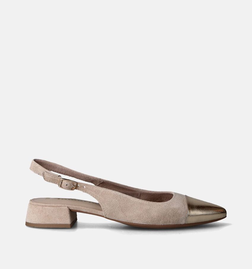 Tamaris Beige Slingback ballerina's