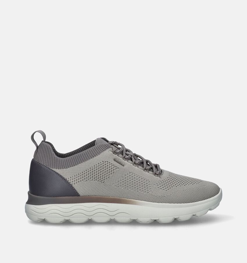 Geox Spherica Taupe Veterschoenen