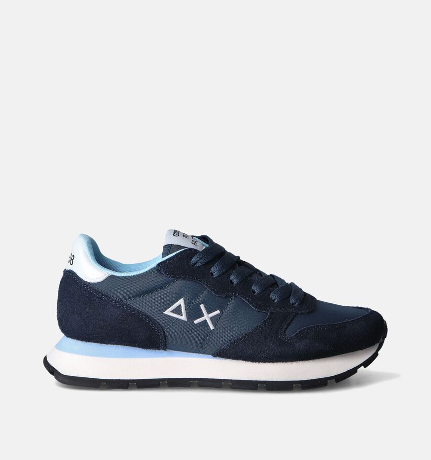 Sun68 Ally Solid Nylon Blauwe Sneakers
