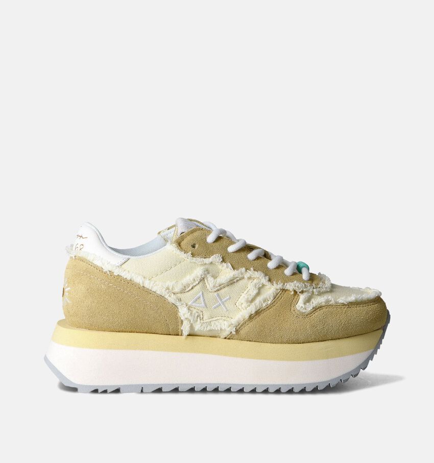 Sun68 Big Stargirl Canvas Gele Platform sneakers