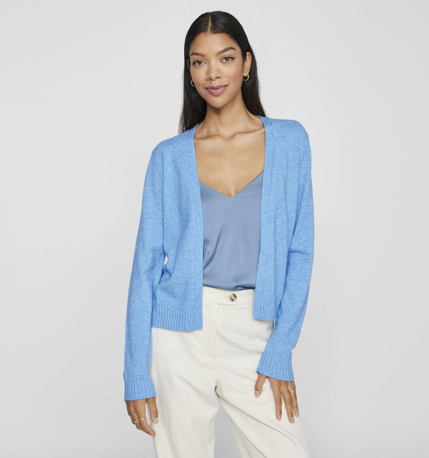 Vila Ril Blauwe Korte cardigan