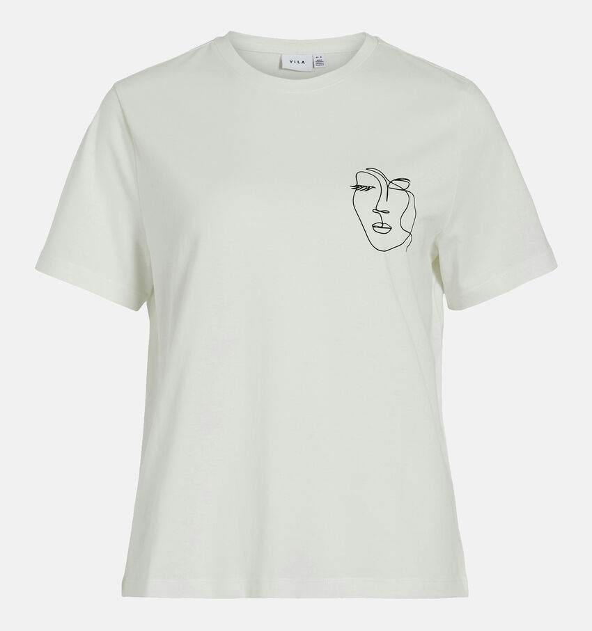 Vila Sybilla Wit T-shirt